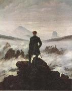 Caspar David Friedrich Wanderer Watching a Sea of Fog (mk45) oil painting